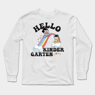 Little Hands Rainbow Teacher Girls Boys Kindergarten Long Sleeve T-Shirt